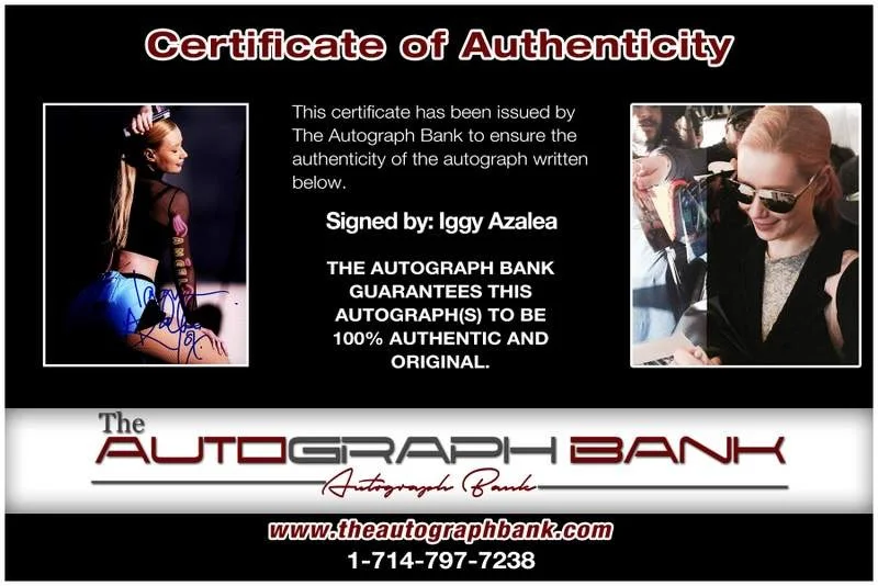 Iggy Azalea — Iggy Azalea authentic signed rap 8x10 photo W/Certificate Autographed (A00771), image 2