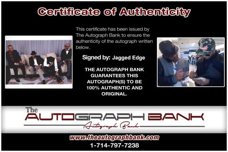 Jagged Edge — Jagged Edge authentic signed rap 8x10 photo W/Certificate Autographed (A0606), image 2