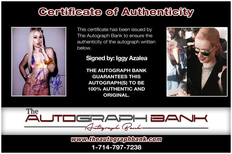 Iggy Azalea — Iggy Azalea authentic signed rap 8x10 photo W/Certificate Autographed (A00781), изображение 2