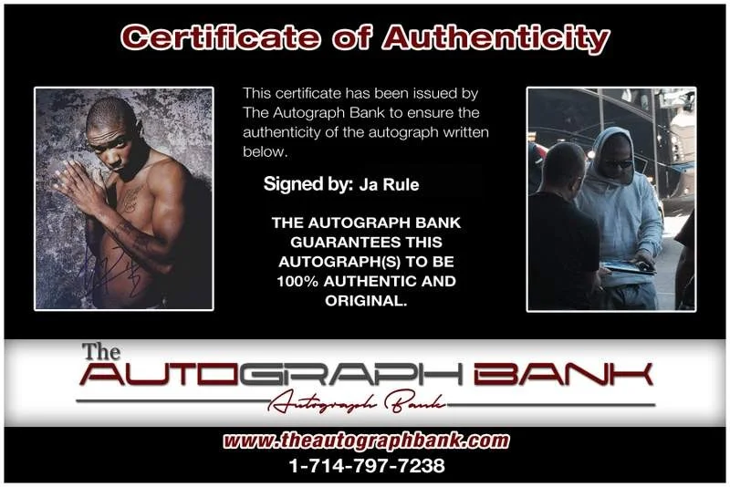 Ja Rule — Murder Inc Ja Rule authentic signed rap 8x10 photo W/Cert Autographed (A0583), image 2