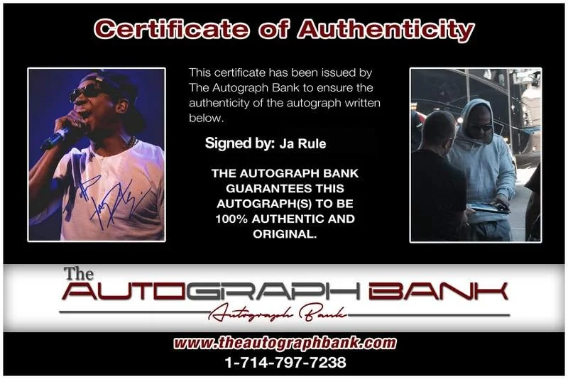Ja Rule — Murder Inc Ja Rule authentic signed rap 8x10 photo W/Cert Autographed (A0590), изображение 2