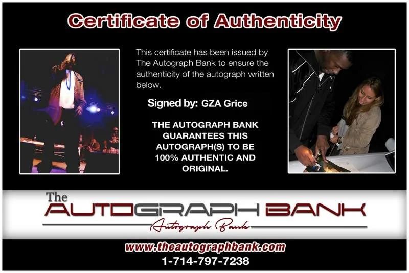 Gza — Wu Tang Clan Gza authentic signed rap 8x10 photo W/Certificate Autographed A0521, изображение 2