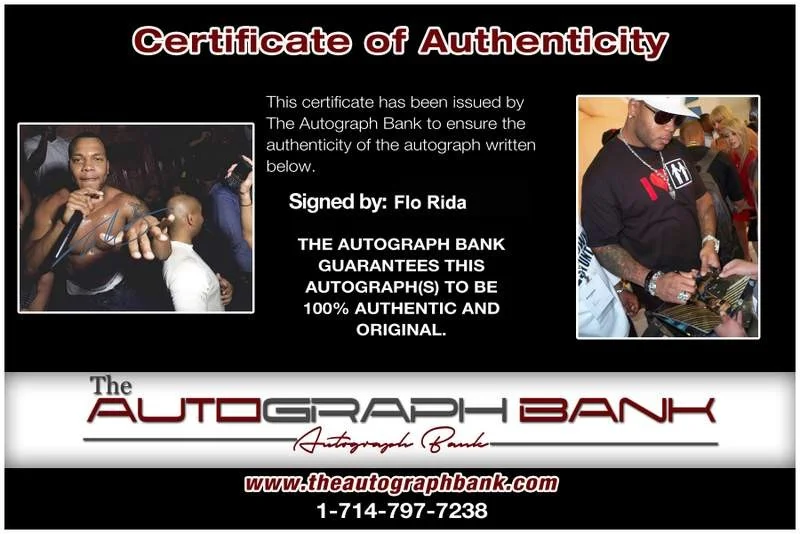 Flo Rida — Flo Rida authentic signed rap 8x10 photo W/Certificate Autographed (A0376), image 2