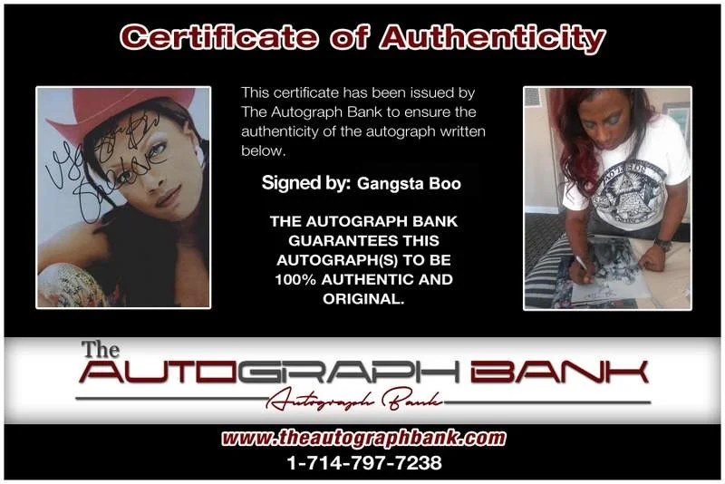 Gangsta Boo — Three Six Mafia Gangsta Boo signed rap 8x10 photo W/Certificate Autographed 0399, image 2