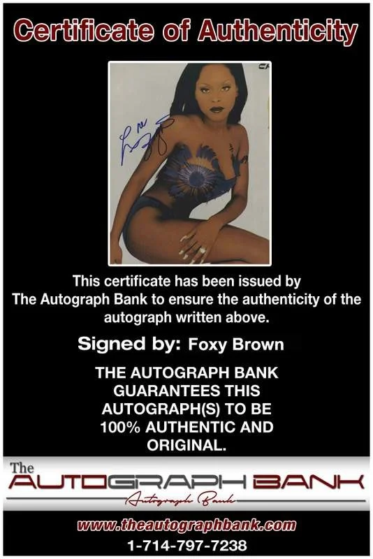 Foxy Brown — Foxy Brown authentic signed rap 8x10 photo W/Certificate Autographed (A0381), image 2
