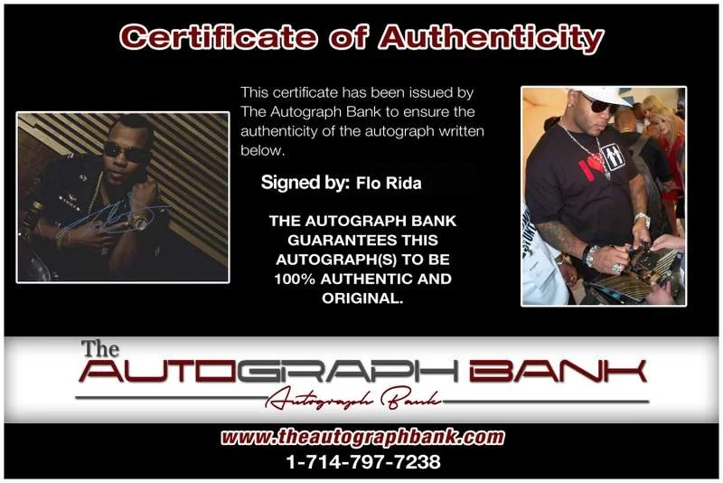 Flo Rida — Flo Rida authentic signed rap 8x10 photo W/Certificate Autographed (A0378), image 2