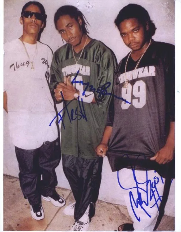 Flesh & Layzie & Wish Bone — Flesh Layzie Wish Bone thugs N Harmony signed rap 8x10 photo /Cert Autograph 349