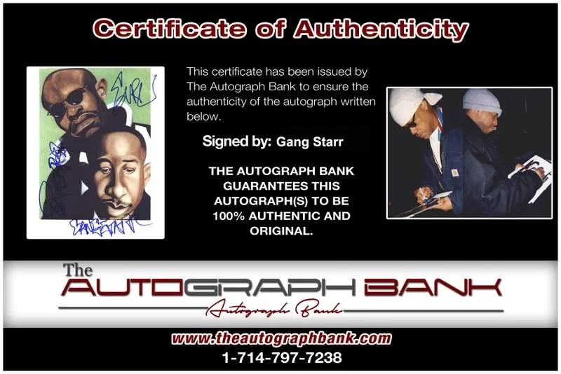 Gang Starr — Gang Starr authentic signed rap 8x10 photo W/Certificate Autographed (A0395), изображение 2