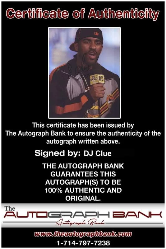 Dj Clue — Dj Clue authentic signed rap 8x10 photo W/Certificate Autographed (A0241), изображение 2