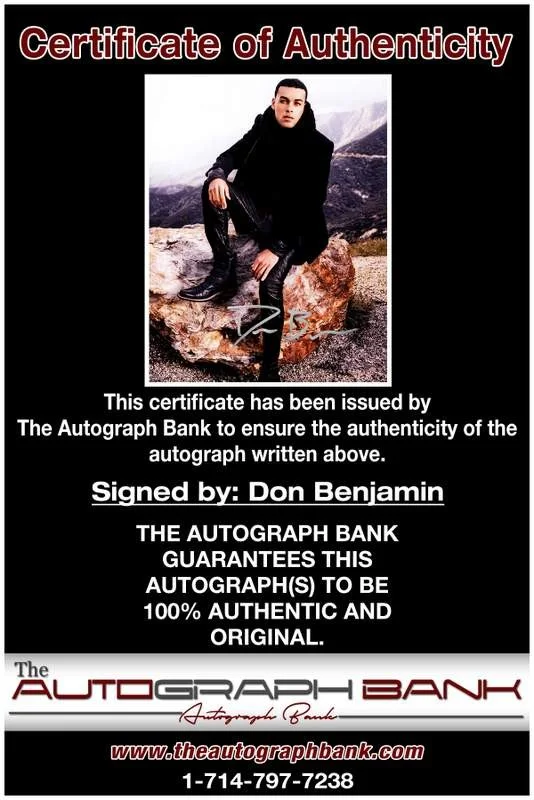 Don Benjamin — Don Benjamin authentic signed rap 8x10 photo W/Certificate Autographed (A00517), image 2