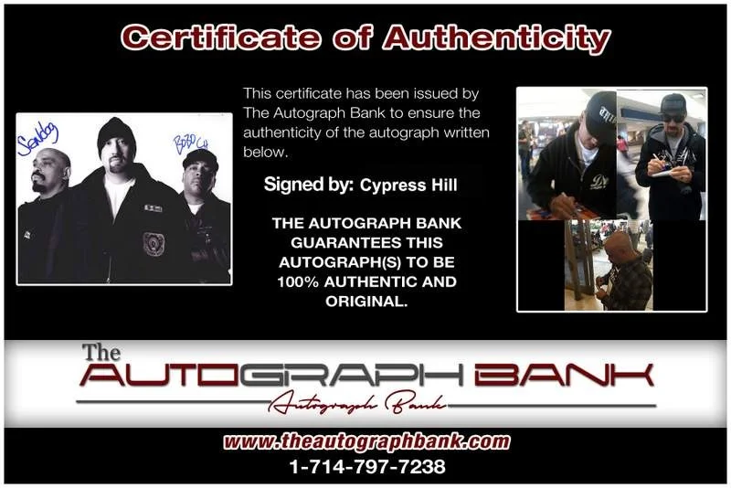 Cypress Hill — Cypress Hill authentic signed rap 8x10 photo W/Certificate Autographed (A0191), image 2