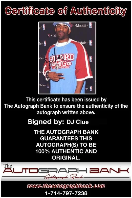Dj Clue — Dj Clue authentic signed rap 8x10 photo W/Certificate Autographed (A0239), image 2