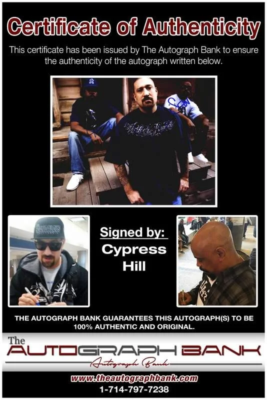 Cypress Hill — Cypress Hill authentic signed rap 8x10 photo W/Certificate Autographed (A00467), image 2