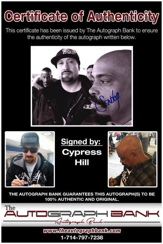Cypress Hill — Cypress Hill authentic signed rap 8x10 photo W/Certificate Autographed (A00447), изображение 2