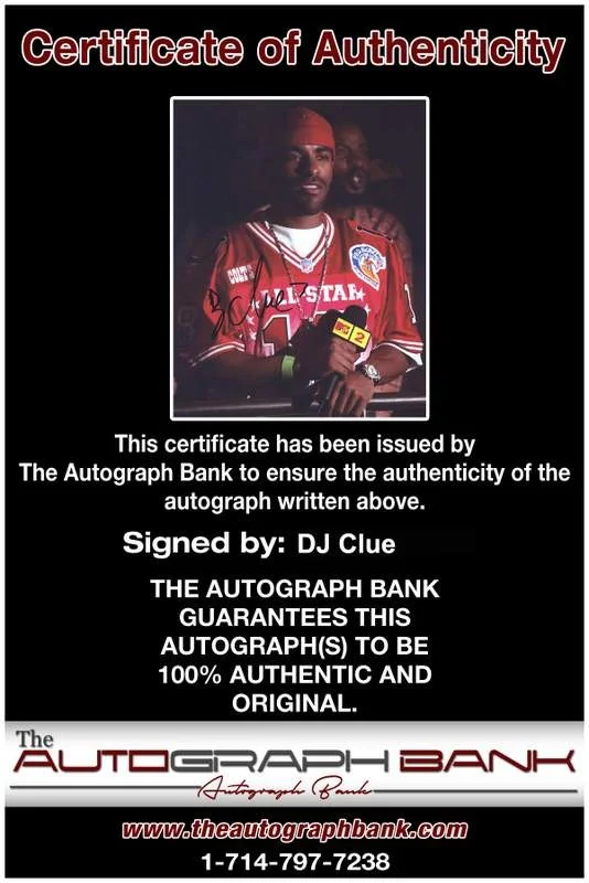 Dj Clue — Dj Clue authentic signed rap 8x10 photo W/Certificate Autographed (A0242), image 2