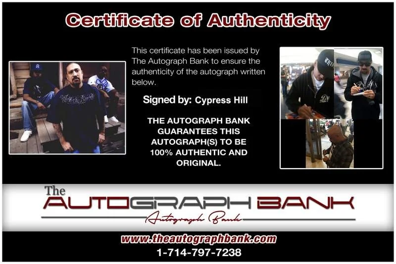 Cypress Hill — Cypress Hill authentic signed rap 8x10 photo W/Certificate Autographed (A0193), image 2