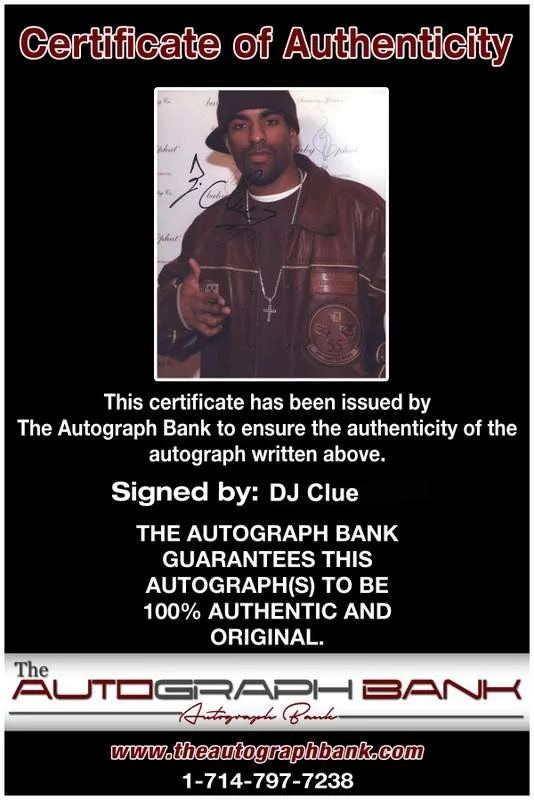 Dj Clue — Dj Clue authentic signed rap 8x10 photo W/Certificate Autographed (A0240), изображение 2
