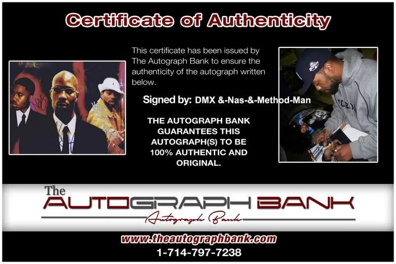 Dmx Nas, Method Man — Dmx Nas Method Man signed BELLY 8x10 photo W/Certificate Autographed (A0288), изображение 2