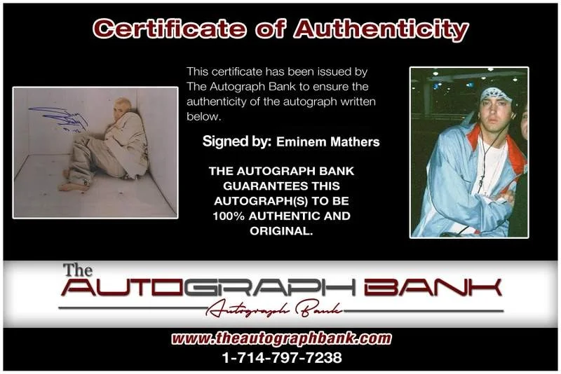 Eminem — D-12 Eminem Marshall Mathers signed rap 8x10 photo W/Certificate Autographed 296, image 2