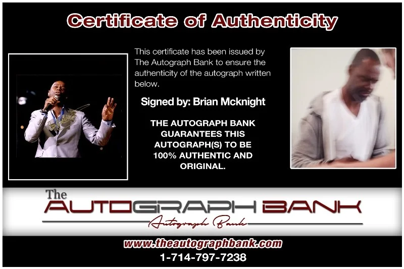 Brian McKnight — Brian McKnight authentic signed RAPPER 8x10 photo W/Certificate Autographed 26-r, image 2