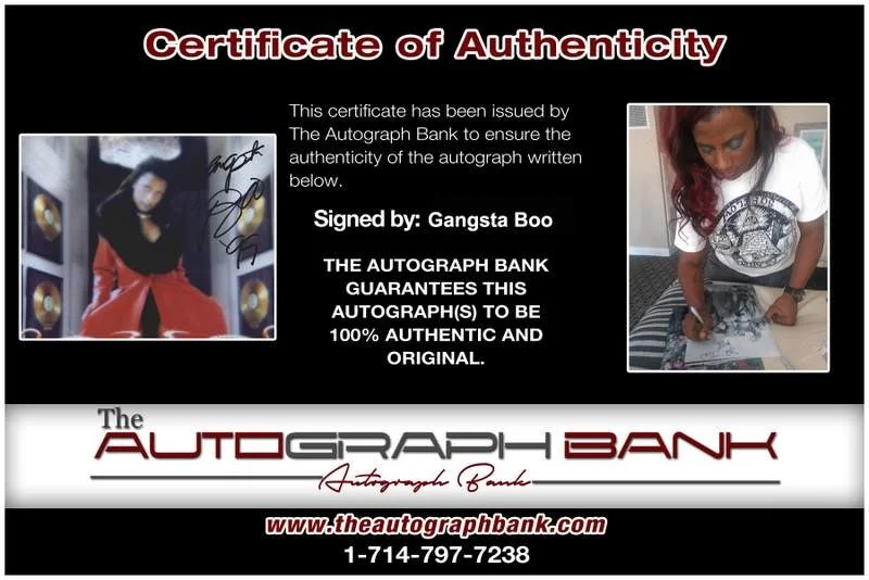 Gangsta Boo — Three Six Mafia Gangsta Boo signed rap 8x10 photo W/Certificate Autographed 0424, image 2