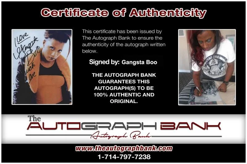 Gangsta Boo — Three Six Mafia Gangsta Boo signed rap 8x10 photo W/Certificate Autographed 0427, image 2