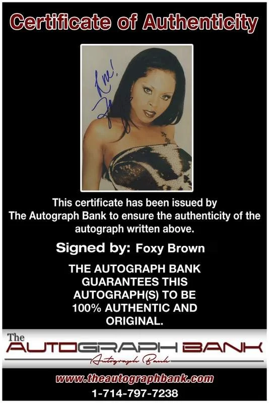 Foxy Brown — Foxy Brown authentic signed rap 8x10 photo W/Certificate Autographed (A0382), image 2