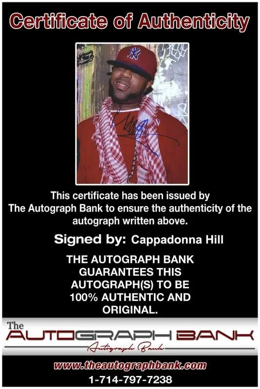 Cappadonna — Wu-Tang Clan Cappadonna signed rap 8x10 photo W/Certificate Autographed (A0147), изображение 2