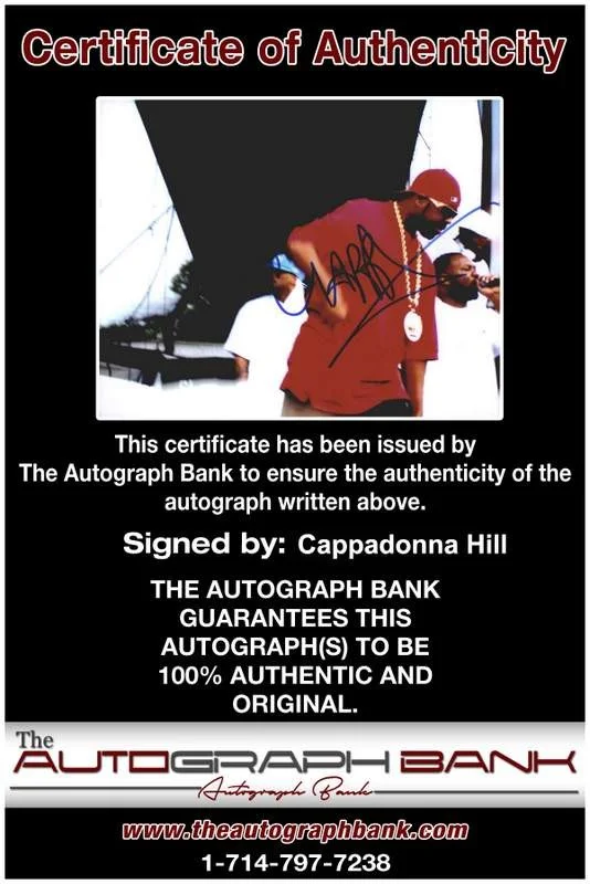 Cappadonna — Wu-Tang Clan Cappadonna signed rap 8x10 photo W/Certificate Autographed (A0150), изображение 2