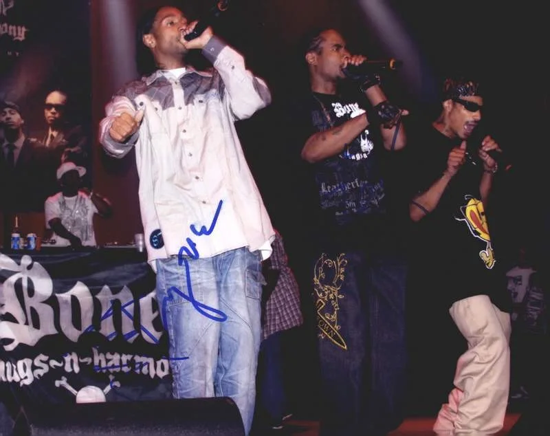 Flesh & Layzie & Krayzie Bone — Flesh Layzie Krayzie Bone Thugs N Harmony signed 8x10 photo W/Cert Autograph 347
