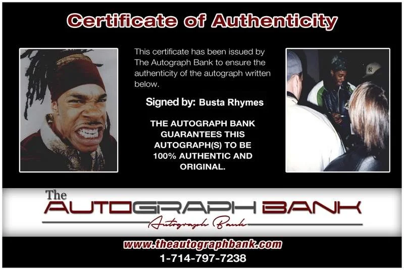 Busta Rhymes — Busta Rhymes authentic signed rap 8x10 photo W/Certificate Autographed (A0125), image 2