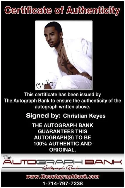 Christian Keyes — Christian Keyes authentic signed rap 8x10 photo W/Certificate Autographed 1, image 2