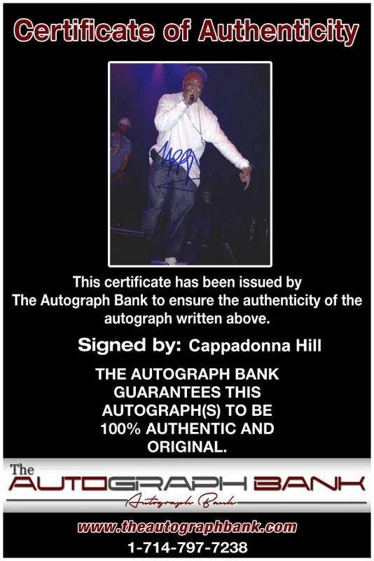Cappadonna — Wu-Tang Clan Cappadonna signed rap 8x10 photo W/Certificate Autographed (A0148), изображение 2