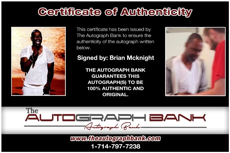 Brian McKnight — Brian McKnight authentic signed RAPPER 8x10 photo |Certificate Autographed 125-e, image 2