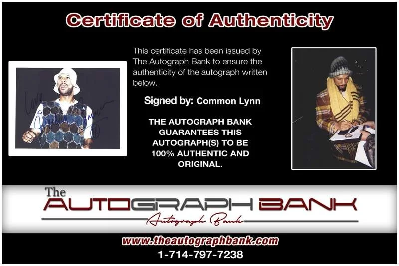 Common — Common authentic signed rap 8x10 photo W/Certificate Autographed (A0163), image 2
