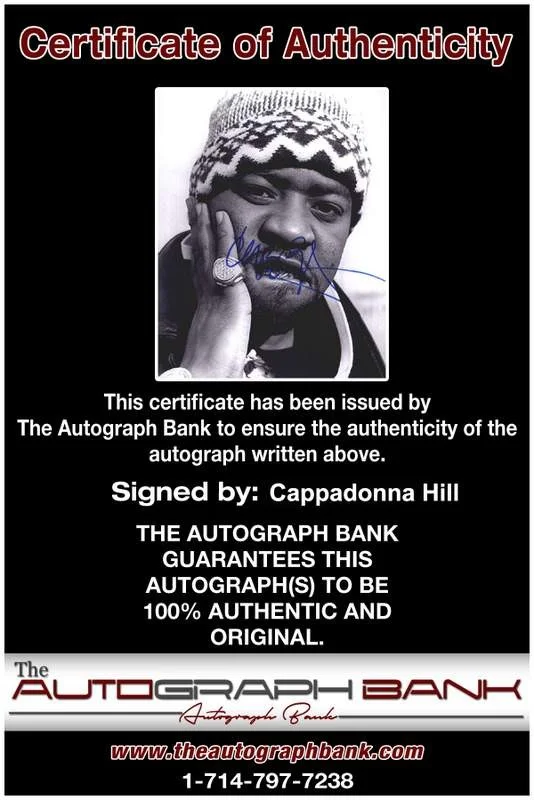 Cappadonna — Wu-Tang Clan Cappadonna signed rap 8x10 photo W/Certificate Autographed (A0144), изображение 2