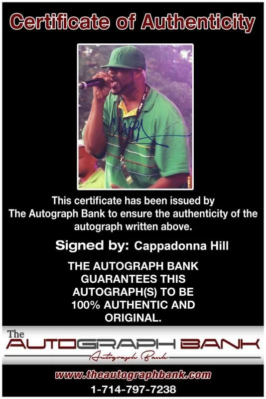 Cappadonna — Wu-Tang Clan Cappadonna signed rap 8x10 photo W/Certificate Autographed (A0149), изображение 2