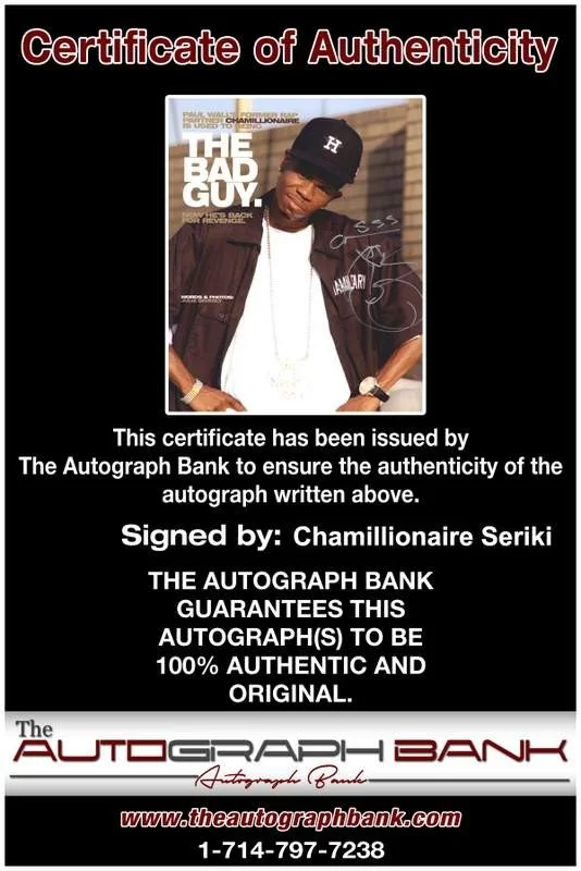Chamillionaire — Chamillionaire authentic signed rap 8x10 photo W/Certificate Autographed (A0153), image 2