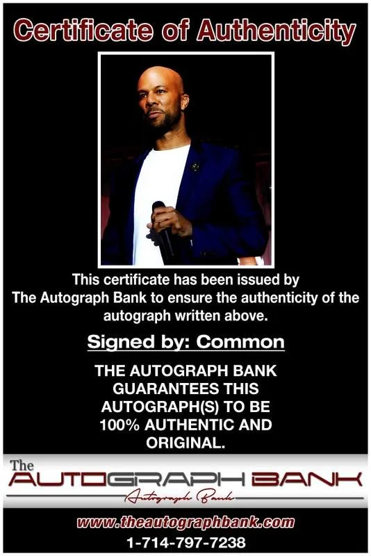 Common — Common authentic signed rap 8x10 photo W/Certificate Autographed (A00597), image 2