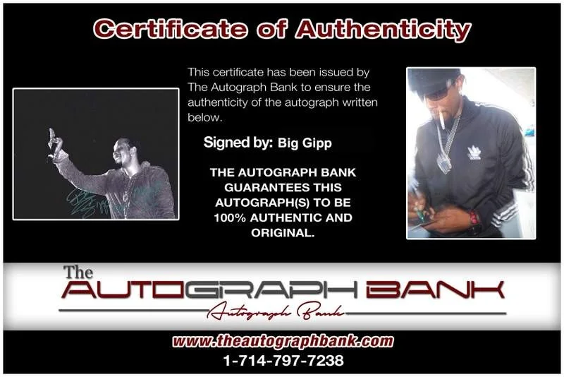Big Gipp — Goodie Mob Big Gipp authentic signed rap 8x10 photo W/Certificate Autograph 397, изображение 2