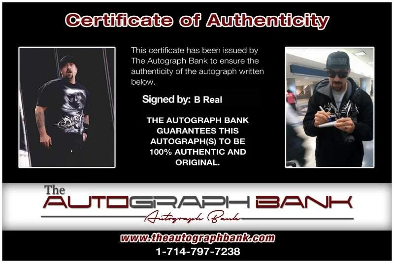 B Real — Cypress Hill B-Real authentic signed rap 8x10 photo W/Certificate Autographed 19, image 2