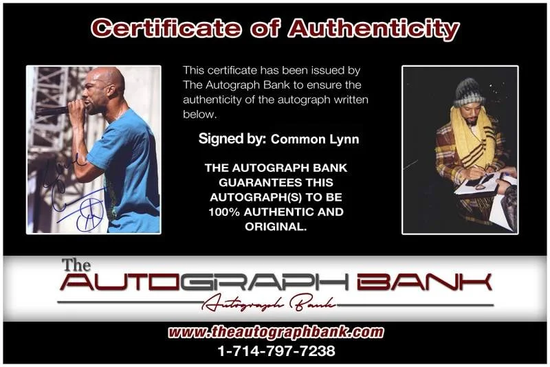 Common — Common authentic signed rap 8x10 photo W/Certificate Autographed (A0170), image 2