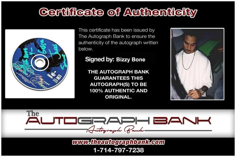 Bizzy Bone — Bizzy Bone of Bone Thugs N Harmony signed Heaven'z Movie CD Booklet Autographed, изображение 2