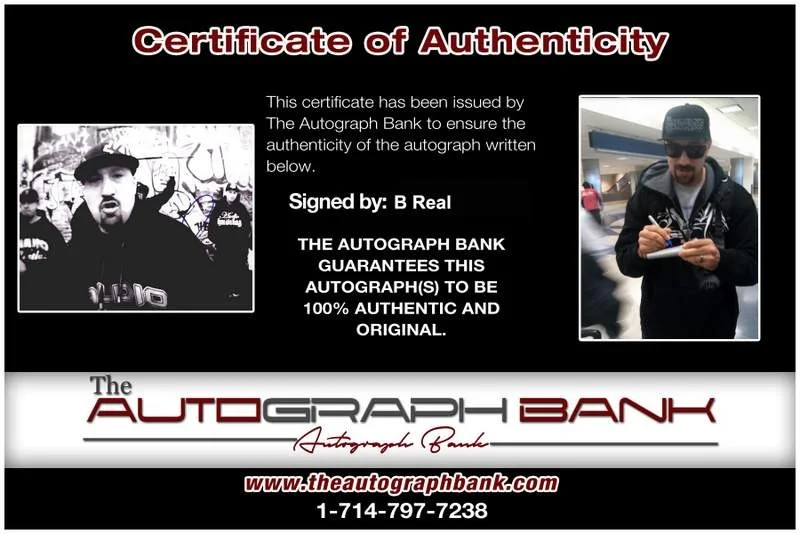 B Real — Cypress Hill B-Real authentic signed rap 8x10 photo W/Certificate Autographed 31, изображение 2