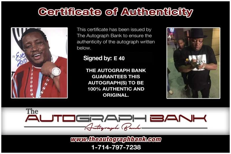 E-40 — The Click E-40 authentic signed rap 8x10 photo W/Certificate Autographed (A0286), image 2