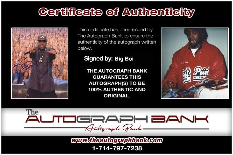 Big Boi — Outkast Big Boi authentic signed rap 8x10 photo W/Certificate Autographed 49, изображение 2