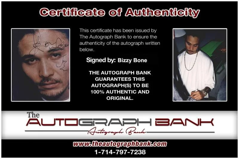 Bizzy Bone — Bone Thugs N Harmony BTNH Bizzy Bone authentic signed rap 8x10 photo 074, image 2