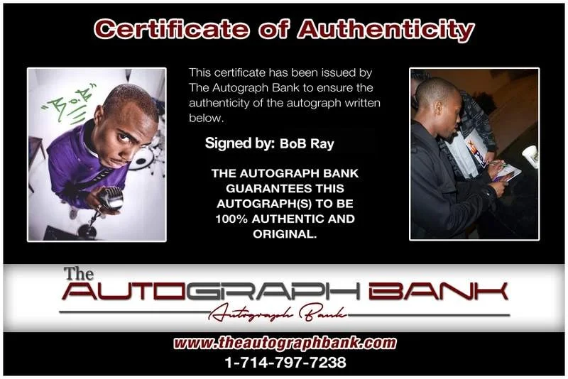Bob Ray B.o.B — Bob Ray authentic signed rap 8x10 photo W/Certificate Autographed (Aertificate), image 2