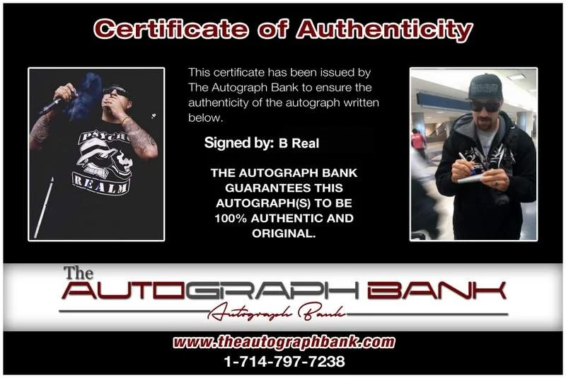 B Real — Cypress Hill B-Real authentic signed rap 8x10 photo W/Certificate Autographed 30, image 2