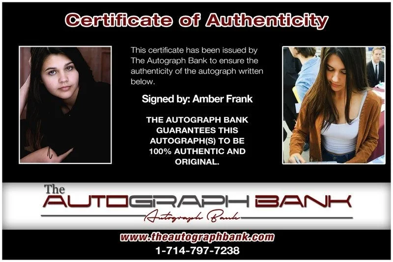 Amber Frank — Amber Frank authentic signed celebrity 8x10 photo W/Cert Autographed D6, image 2